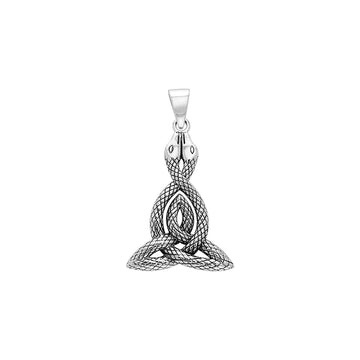 Hides the powerful Celtic Knotwork Snake Sterling Silver Pendant TPD1108